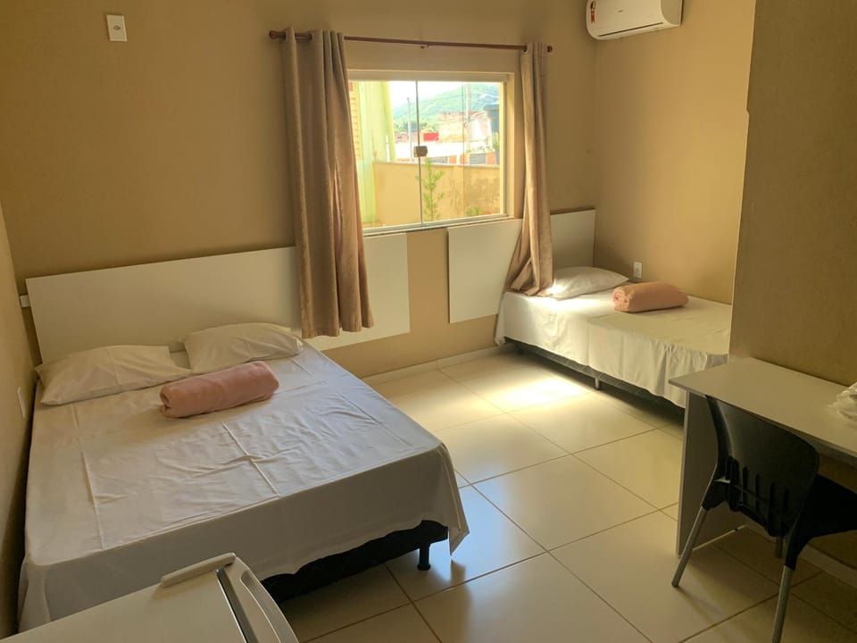 Bed, air conditioner