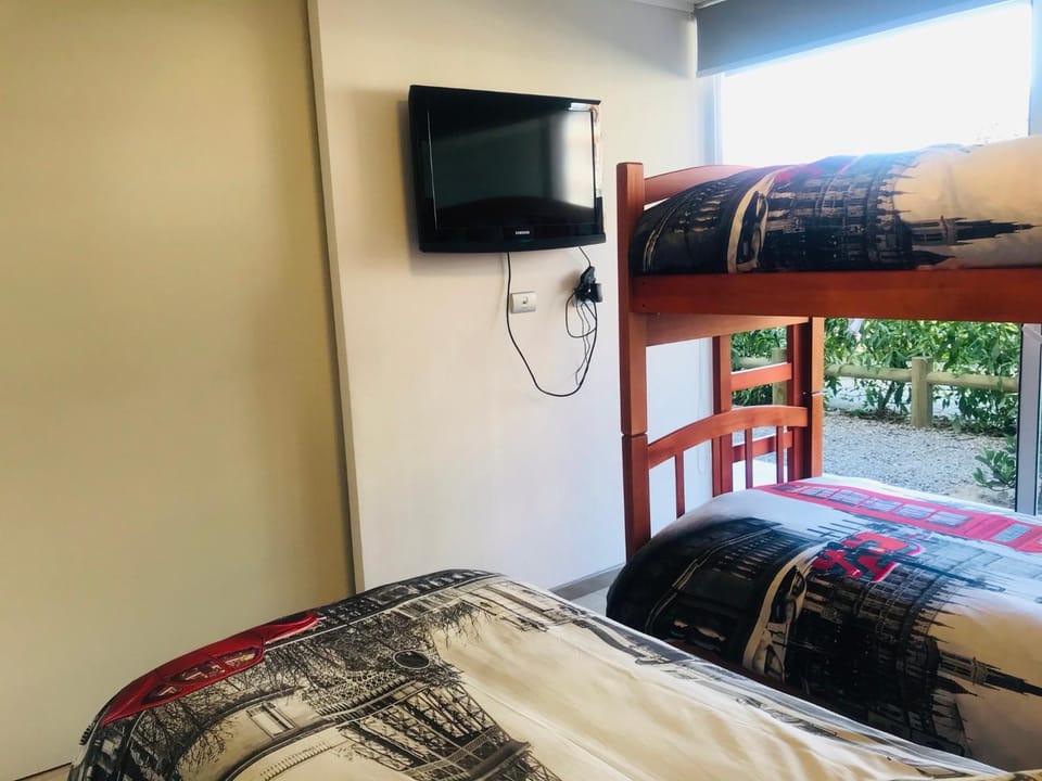 Bed, People, TV and multimedia, Bedroom, bunk bed