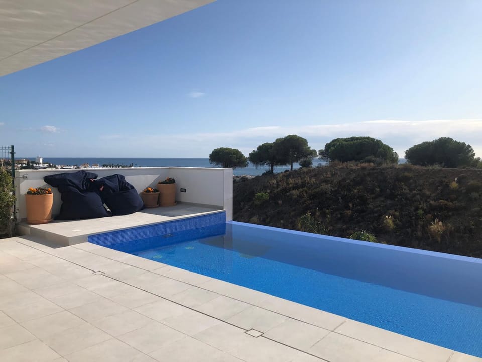 Seating area, Beach, Sea view, Swimming pool
