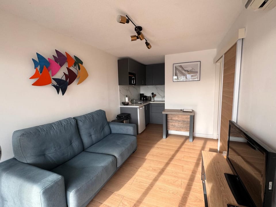 Living room, kitchen