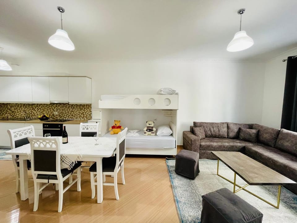 Living room, Seating area, Dining area