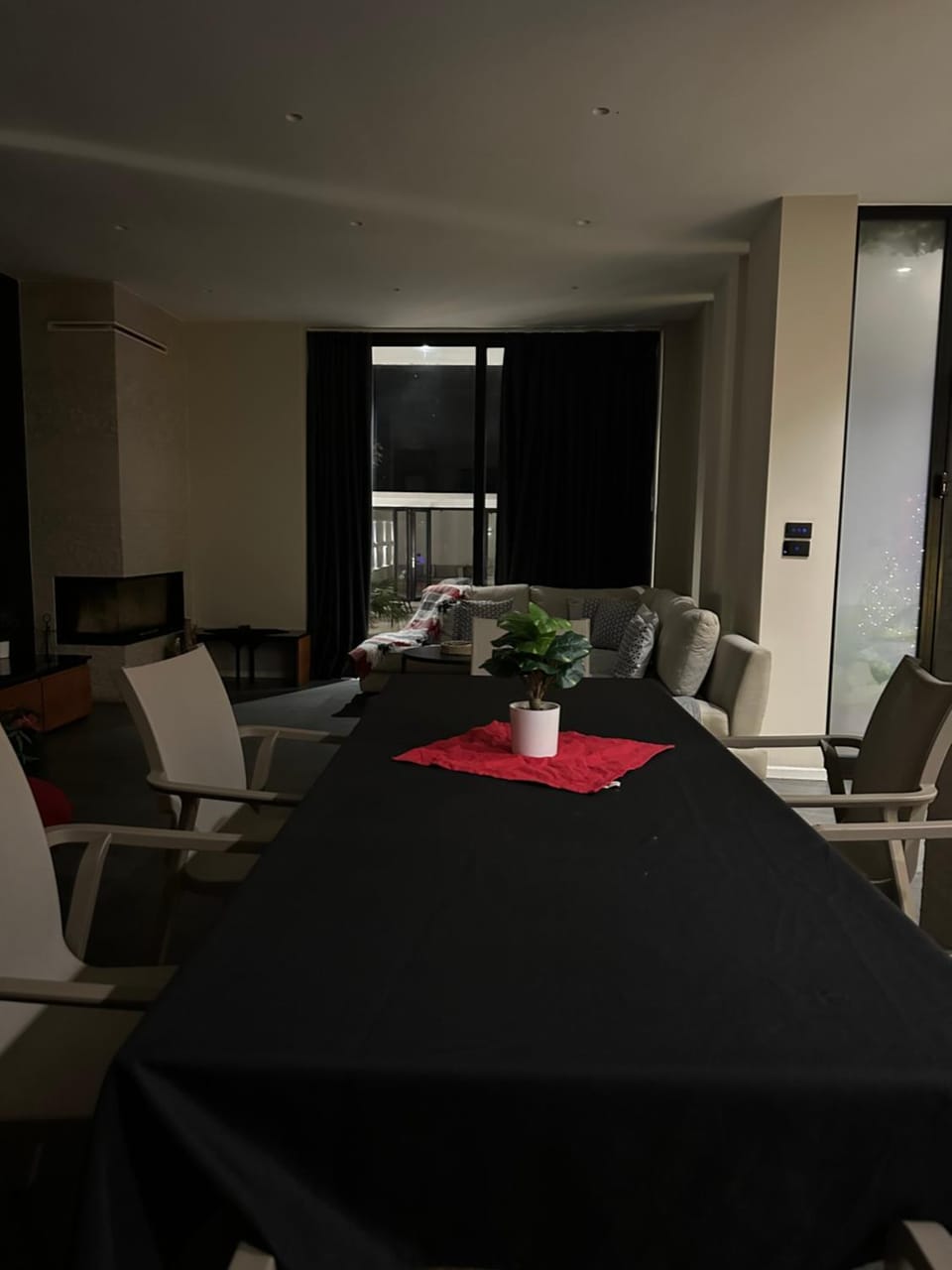 Living room, Seating area, Dining area