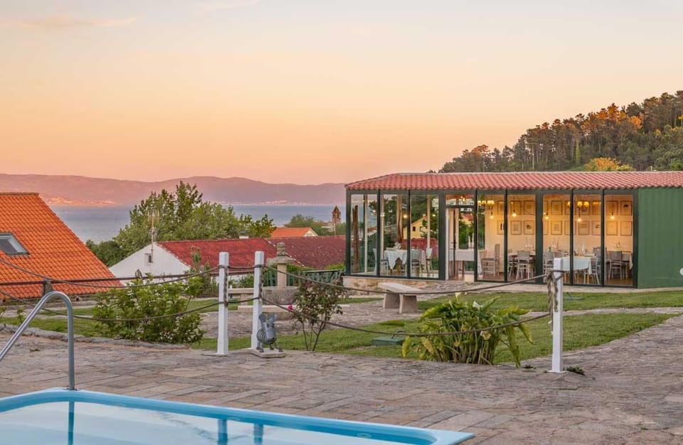 Property building, Restaurant/places to eat, Natural landscape, Mountain view, Sea view, Swimming pool