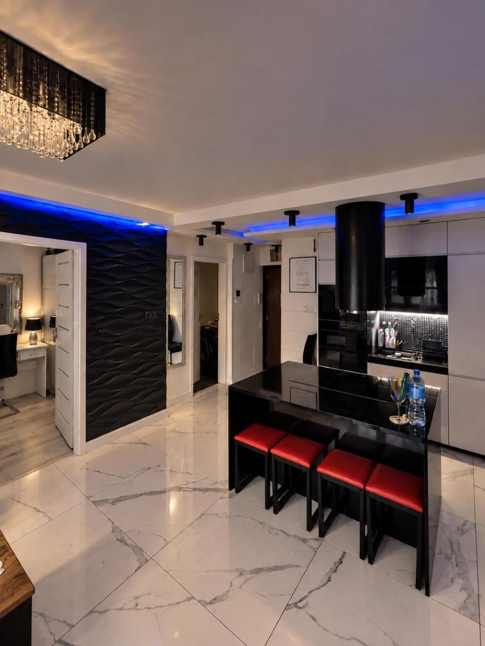 Kitchen or kitchenette, Living room, kitchen