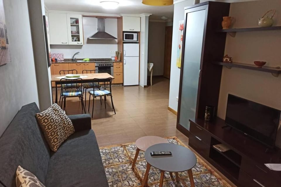 Kitchen or kitchenette, Living room, Dining area