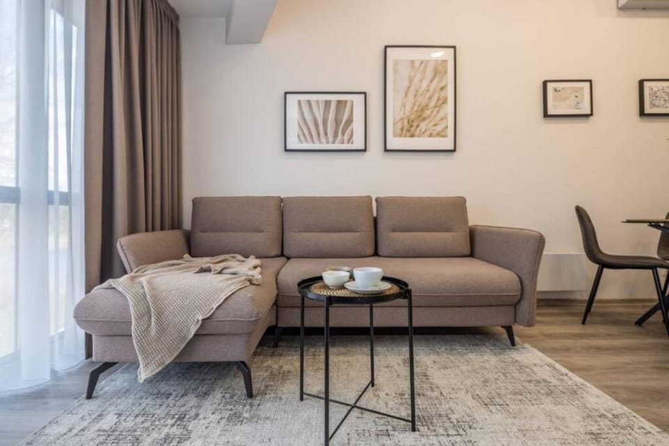 Live by the sea-apartment with river-view terrace at Gyvenu prie juros - Sventoji Apartment in Palanga