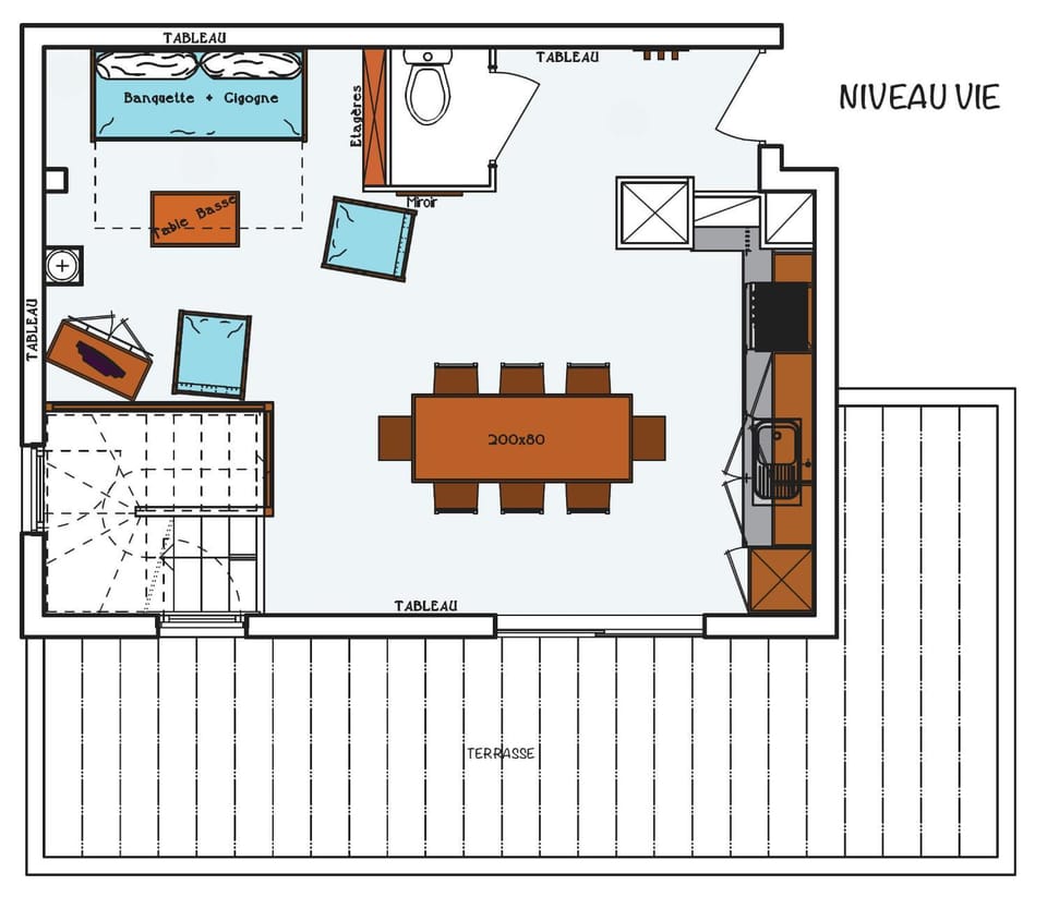 Living room, Floor plan, Dining area, kitchen