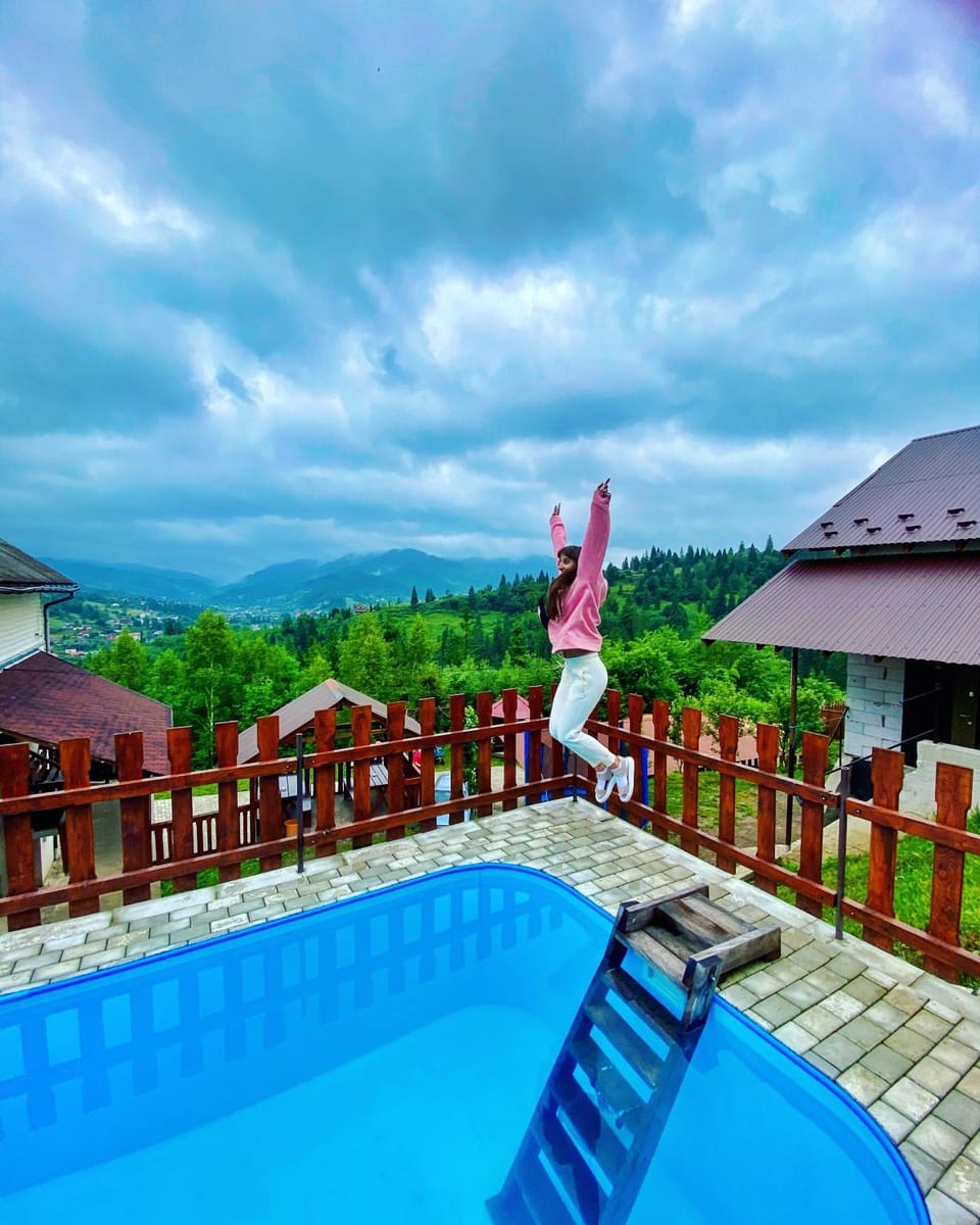 Natural landscape, Mountain view, Pool view, Swimming pool, Open Air Bath