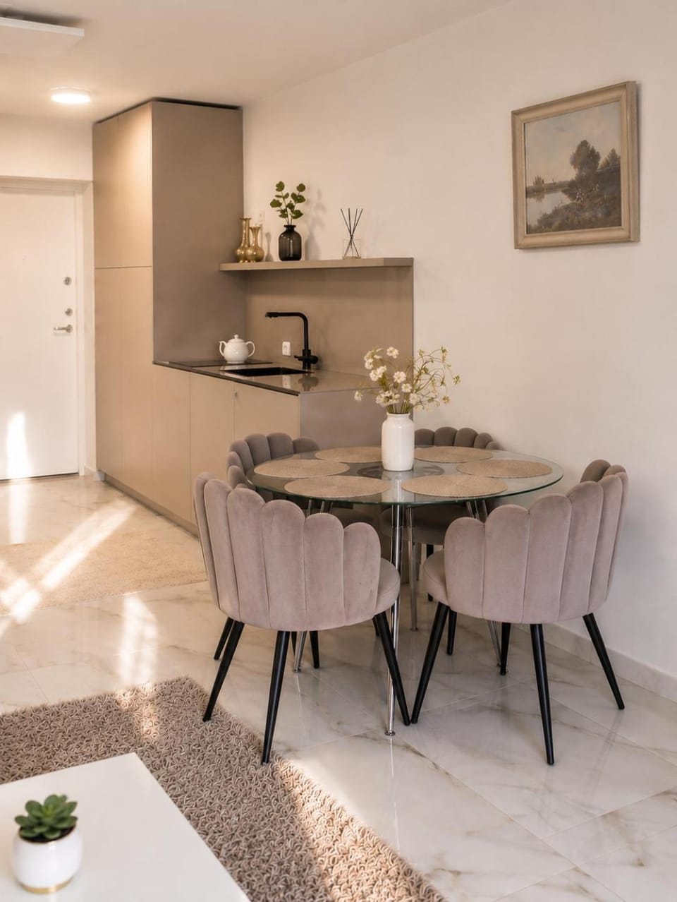 Living room, Seating area, Dining area