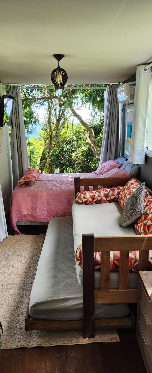 Bed, Garden, Bedroom, Garden view