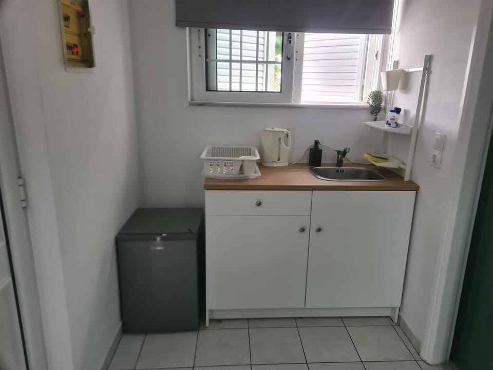 Coffee/tea facilities, Kitchen or kitchenette, flat iron, hair dryier