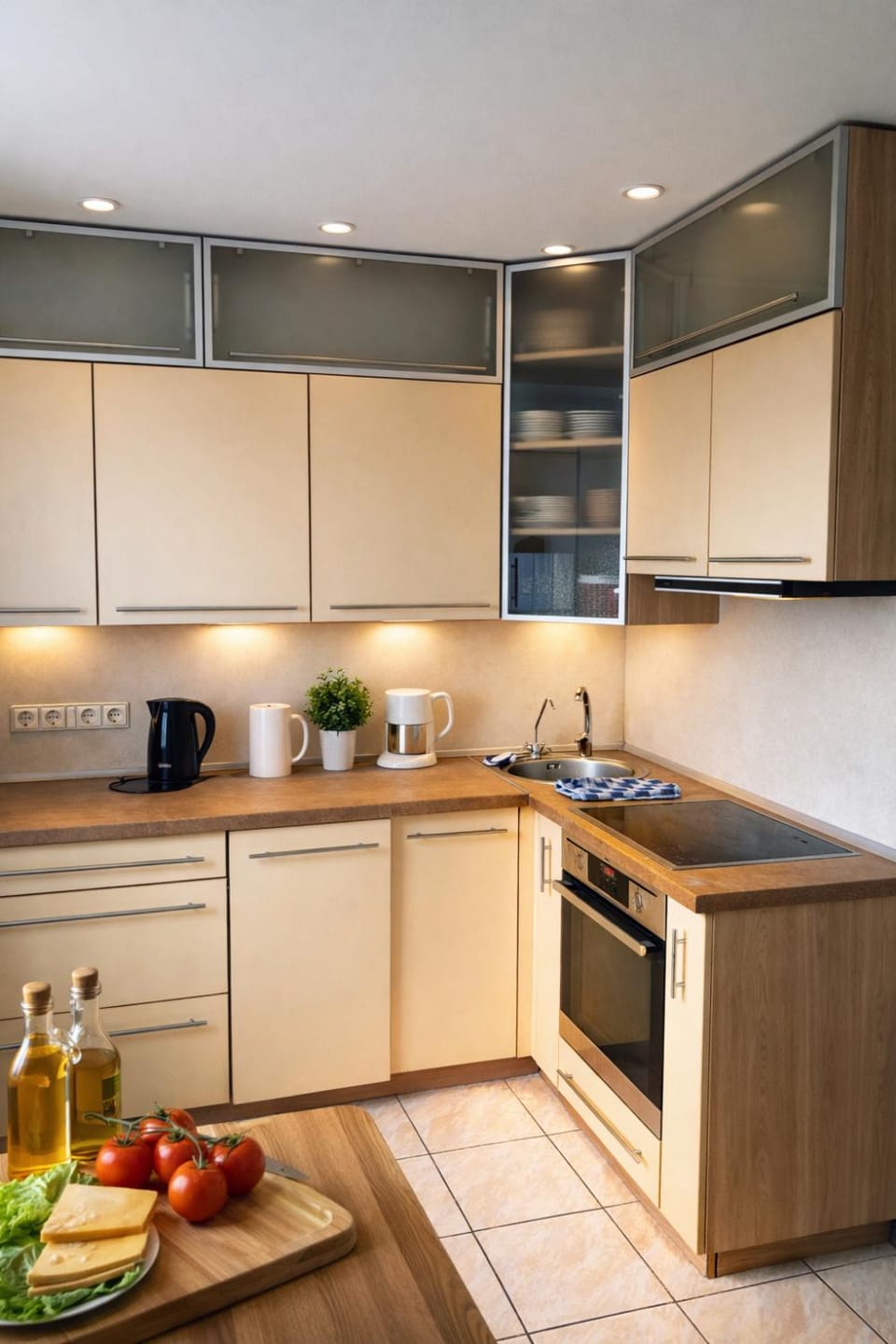 Kitchen or kitchenette, dishwasher, minibar, stove