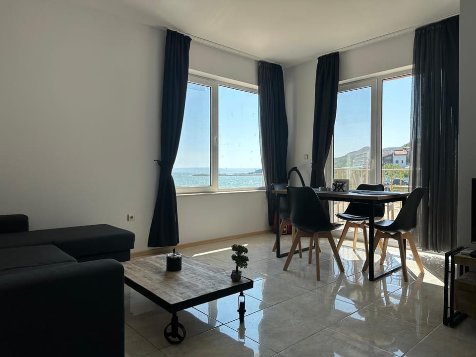 Living room, Seating area, Sea view