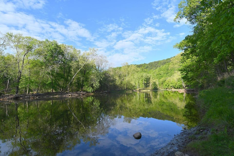 Day, Natural landscape, Mountain view, River view