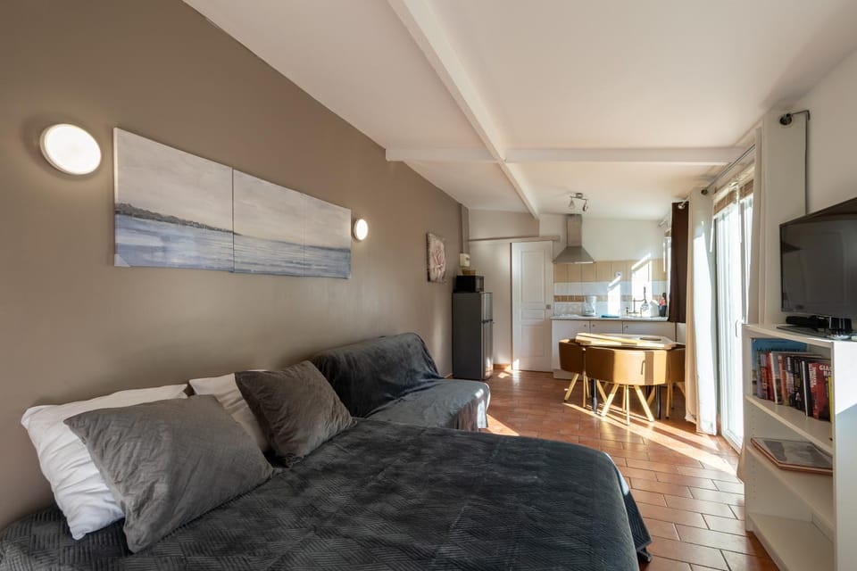 Gite du stade Grand Studio 2 lits parking Apartment in Marseille