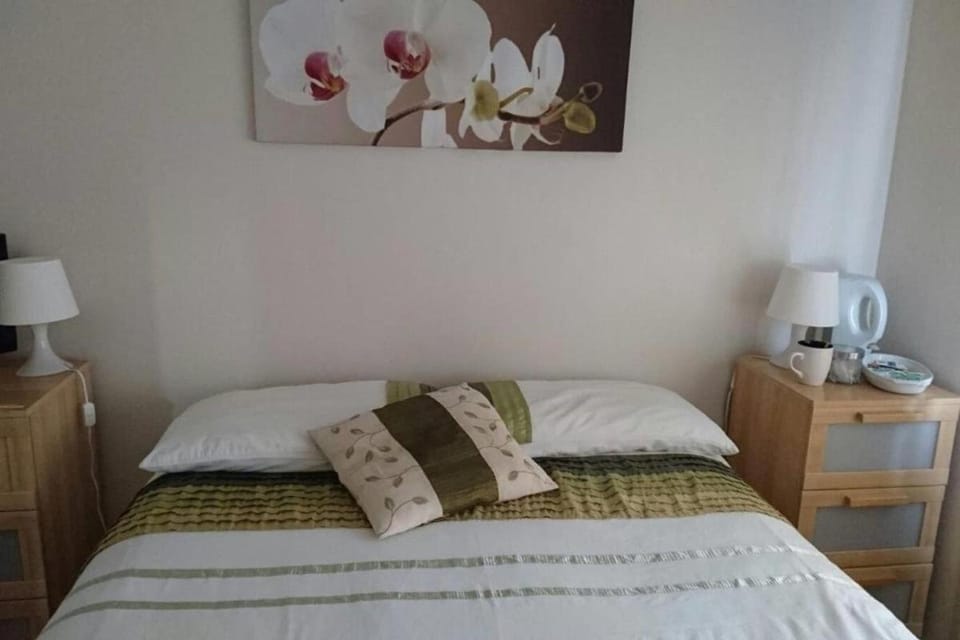 Family Room Sleeps 3 with 1 double and 1 single bed Ground Floor Private shower Bed and Breakfast in London Borough of Hounslow