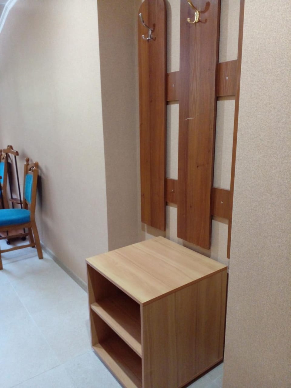 Seating area, wardrobe