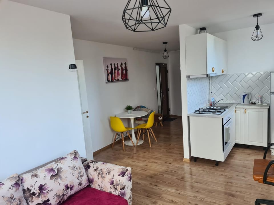 Kitchen or kitchenette, Living room, Seating area, Dining area, pet friendly, stove