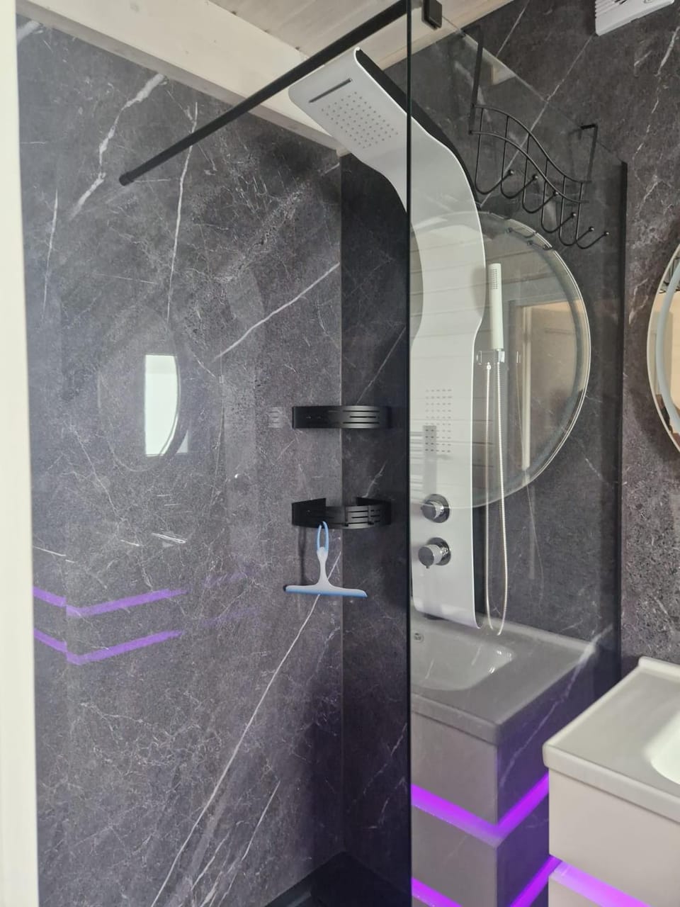 Shower, Property building, Bathroom