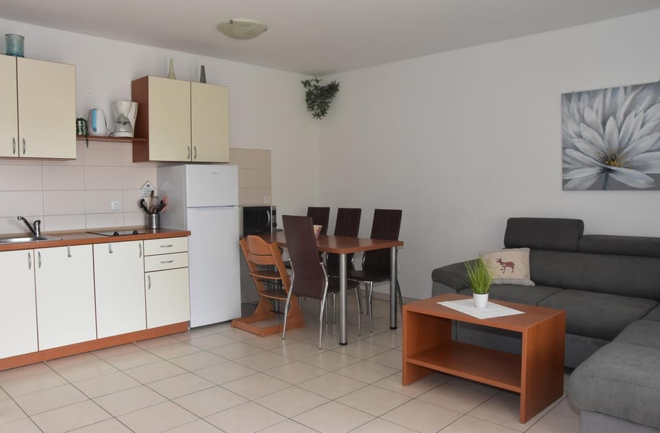 Living room, kitchen
