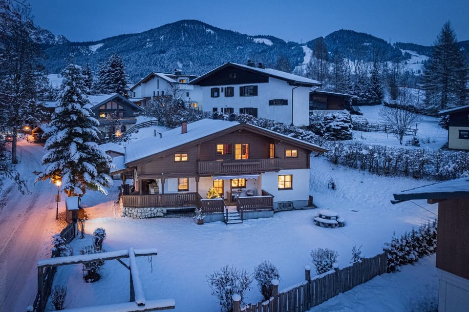 Property building, Night, Natural landscape, Winter