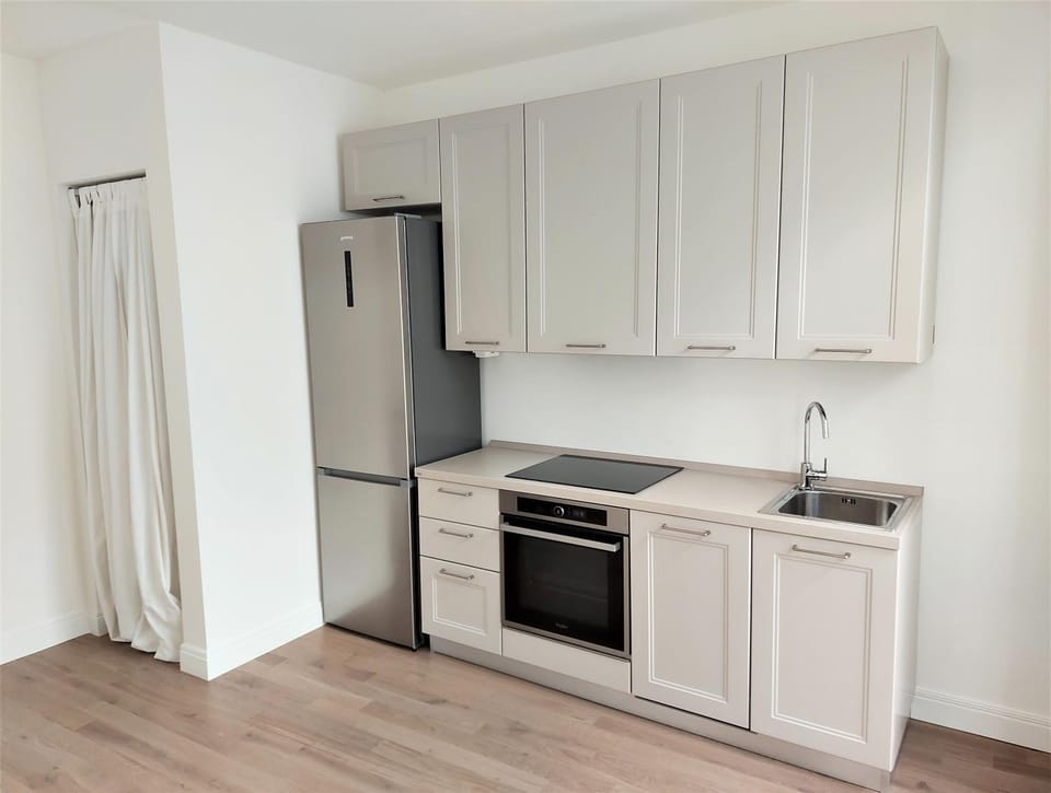 Kitchen or kitchenette, Living room, Seating area