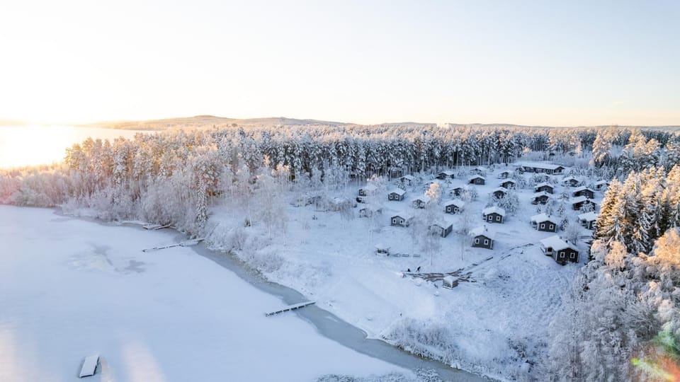 Day, Natural landscape, Bird's eye view, Winter, Lake view