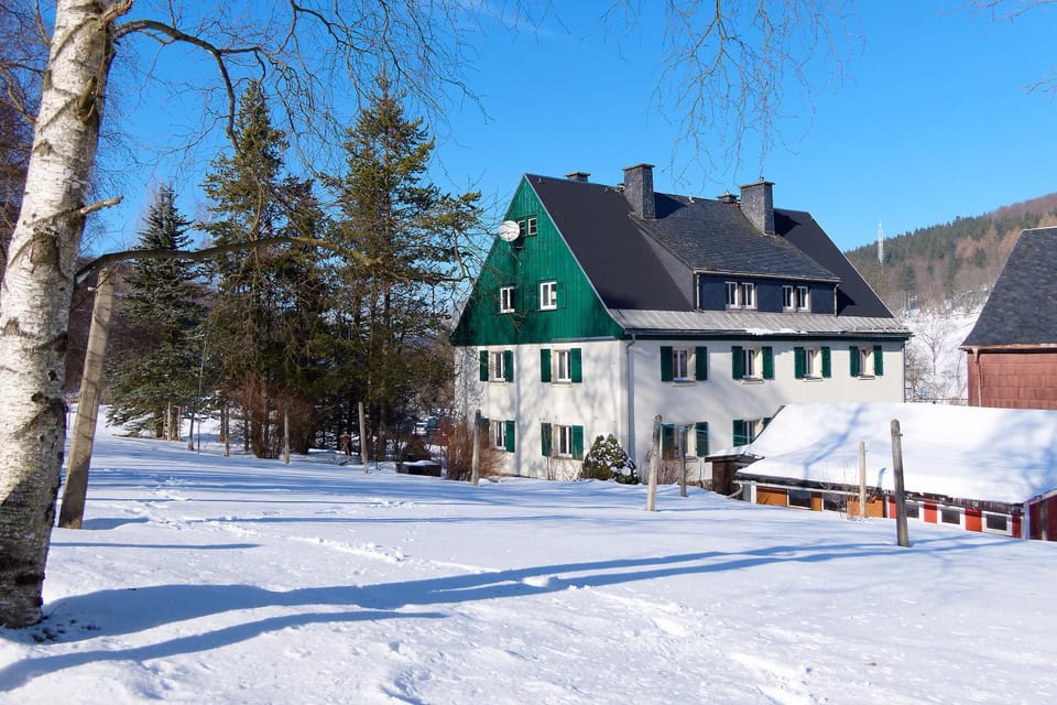 Property building, Natural landscape, Winter, Mountain view