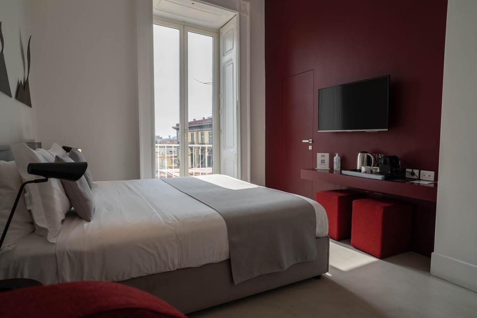 Bed, TV and multimedia, Coffee/tea facilities, Photo of the whole room, Bedroom