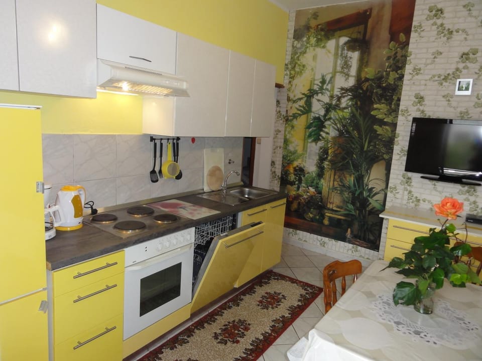 TV and multimedia, Kitchen or kitchenette, dishwasher, oven, stove