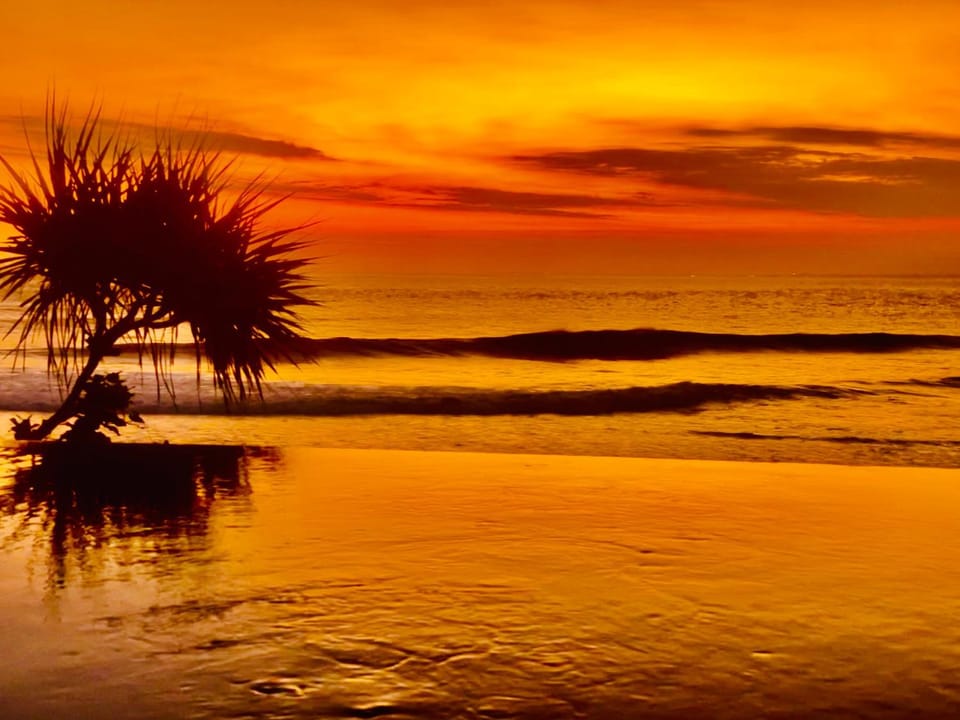 Natural landscape, Beach, Sea view, Sunset