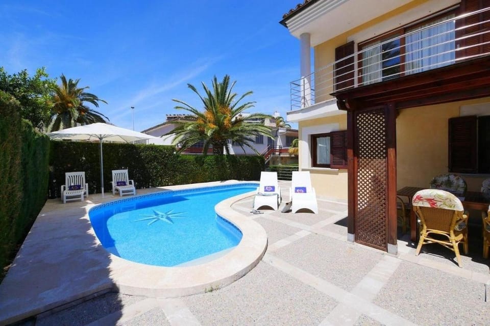 Property building, Living room, Swimming pool