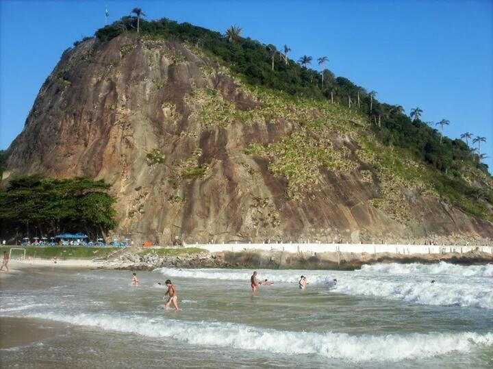Natural landscape, Beach, Mountain view