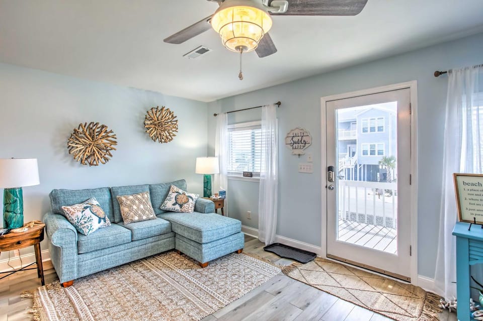 Coastal Oasis w/ Decks: Walk to Holden Beach! House in Holden Beach