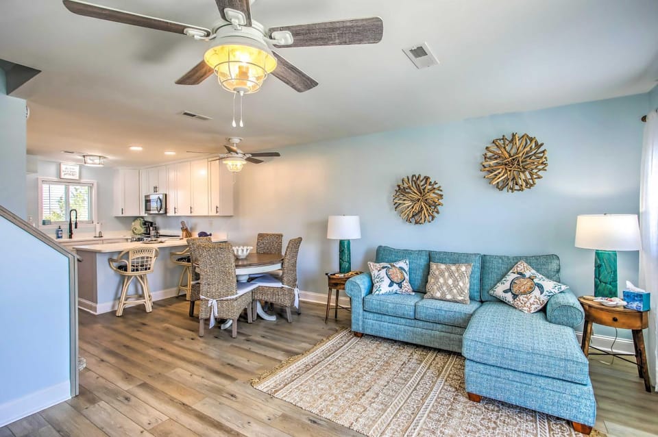 Coastal Oasis w/ Decks: Walk to Holden Beach! House in Holden Beach