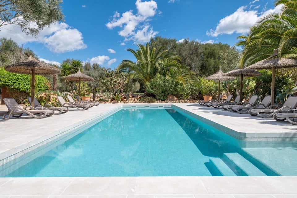Property building, Living room, Swimming pool