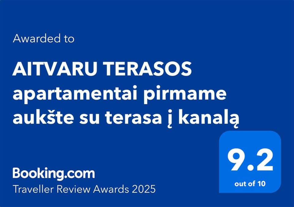 AITVARU TERASOS apartamentai pirmame aukšte su terasa į kanalą House in Klaipėda County, Lithuania