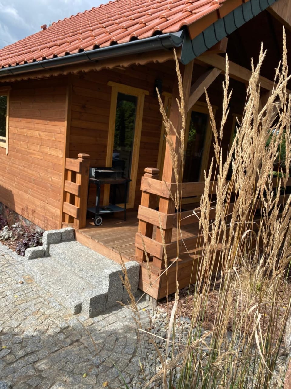 Facade/entrance, BBQ facilities