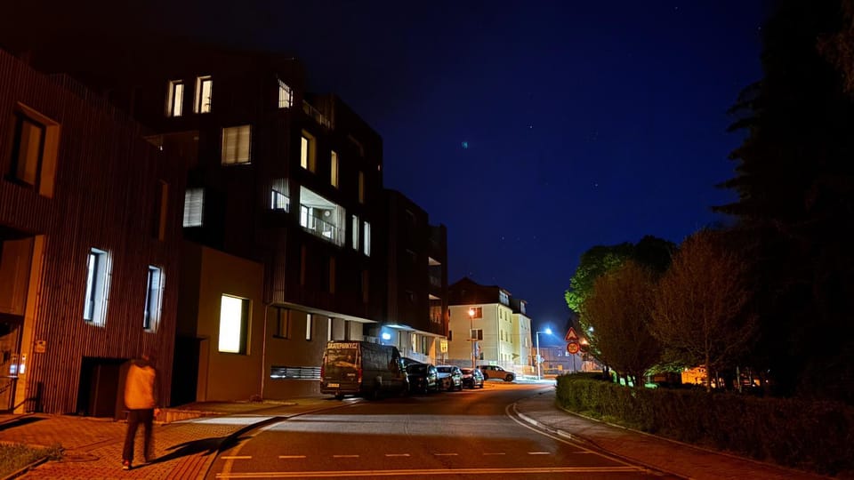 Property building, Night, Neighbourhood, Street view, Location