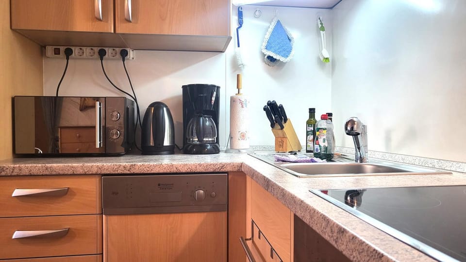 Coffee/tea facilities, Kitchen or kitchenette, minibar, stove, kitchen