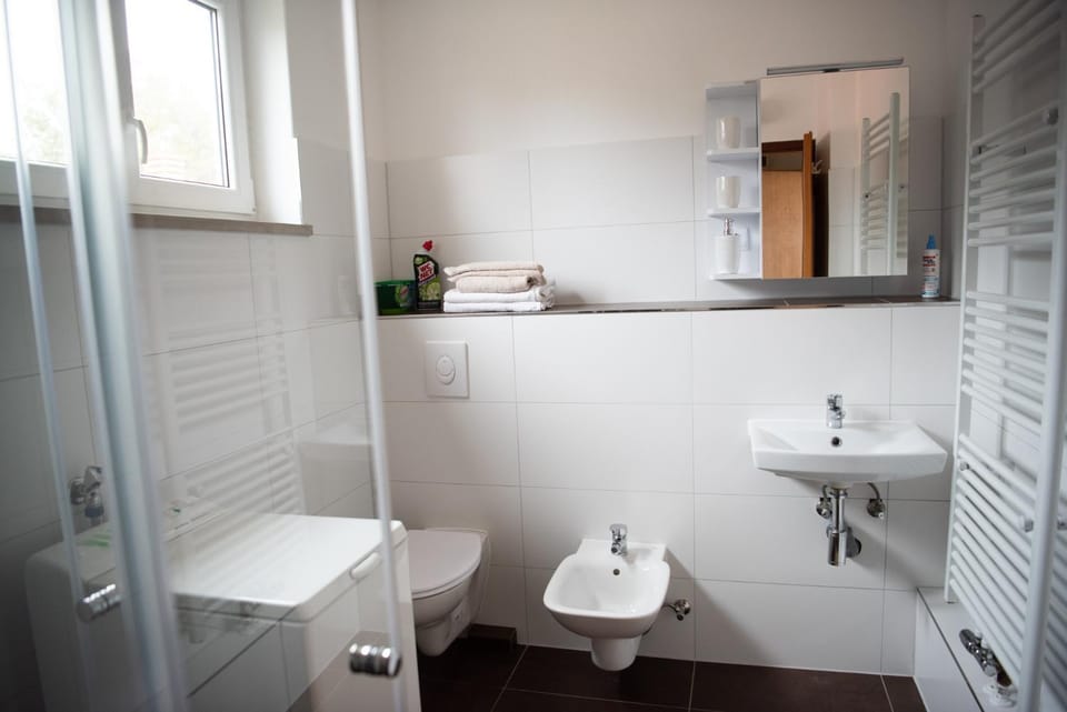 Shower, Toilet, Bathroom, towels