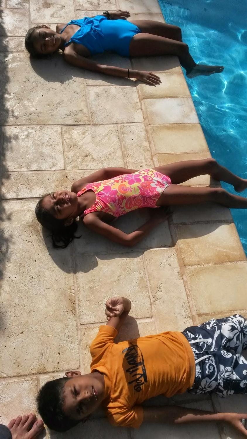 People, Swimming pool, young children
