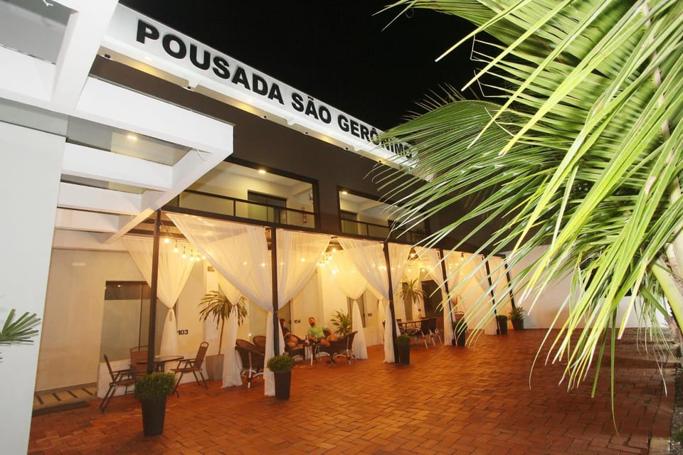Property building, Patio, Night