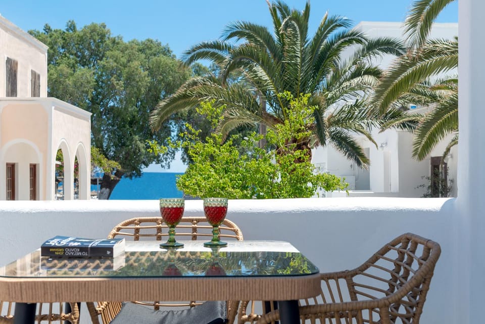 Property building, Patio, Day, View (from property/room), Balcony/Terrace, Dining area, Garden view, Sea view, sunbed