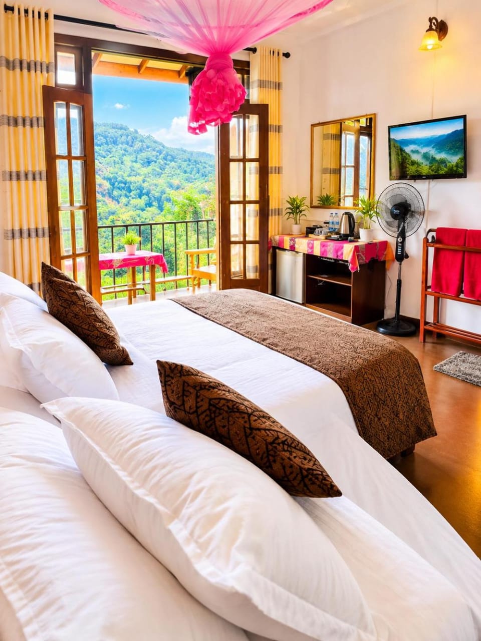 TV and multimedia, View (from property/room), Bedroom, Mountain view