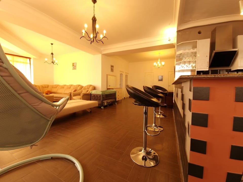 TV and multimedia, Kitchen or kitchenette, Living room, Photo of the whole room, Seating area