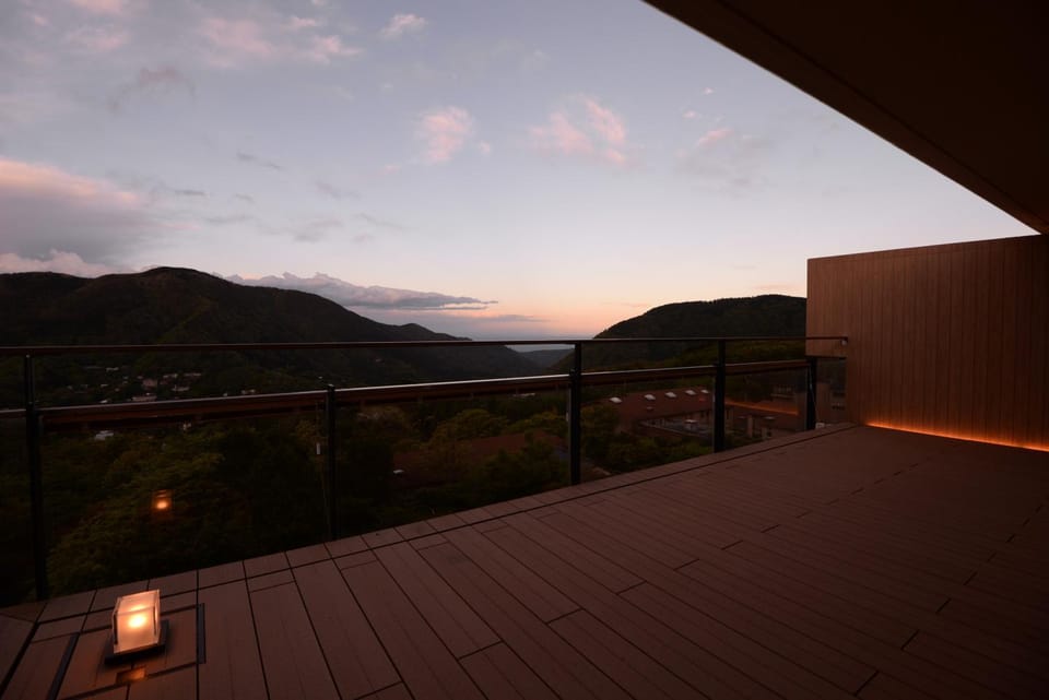 Balcony/Terrace, Mountain view, Sunset