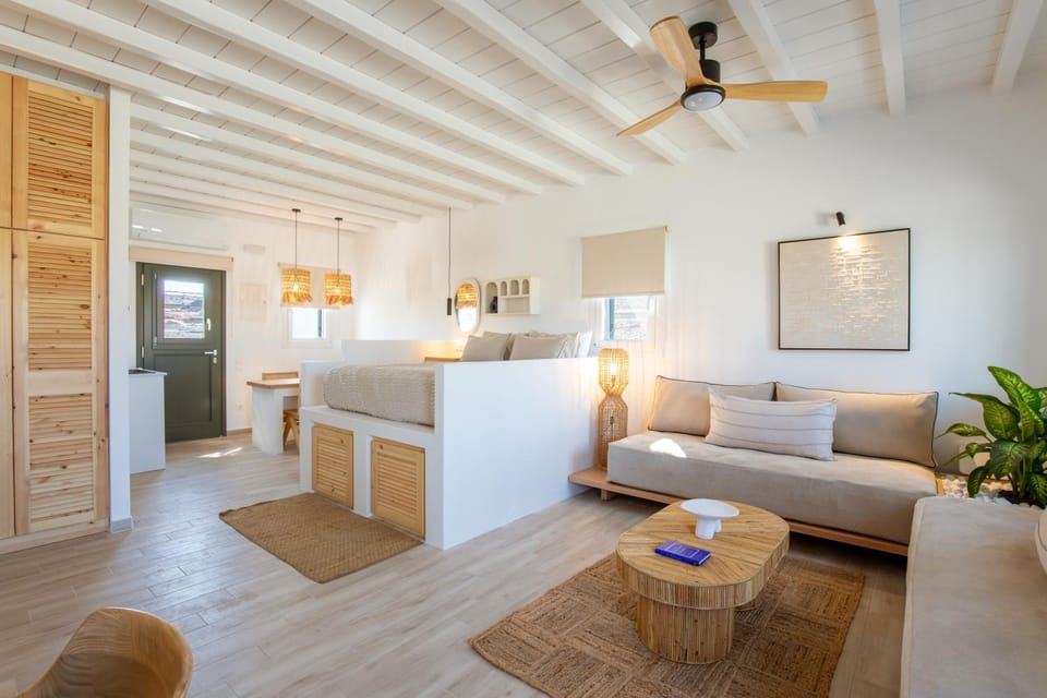 Bed, Living room, Photo of the whole room, Seating area, Bedroom