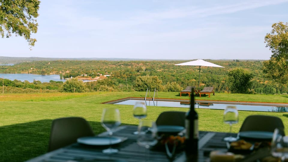 Natural landscape, Garden, Dining area, Lake view, River view, Swimming pool