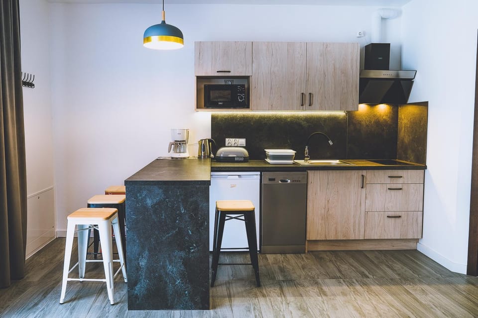 Coffee/tea facilities, Kitchen or kitchenette, dishwasher, minibar, pet friendly, stove